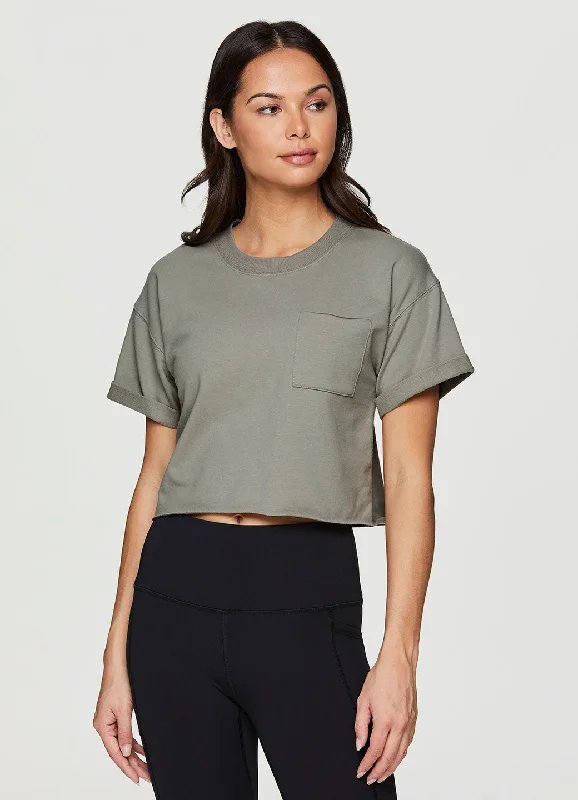 Women's performance t shirt Organic Cotton Everyday Cropped Tee