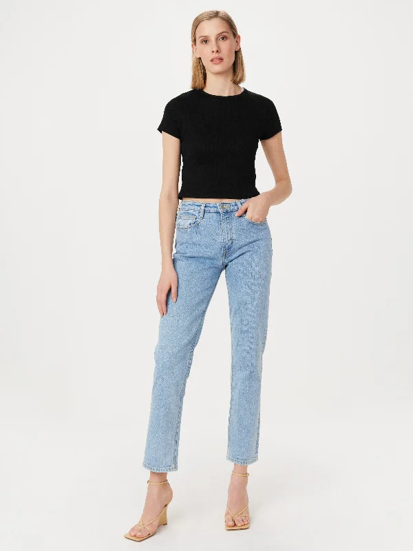 Women's longline t shirt The Baby T-Shirt in Black