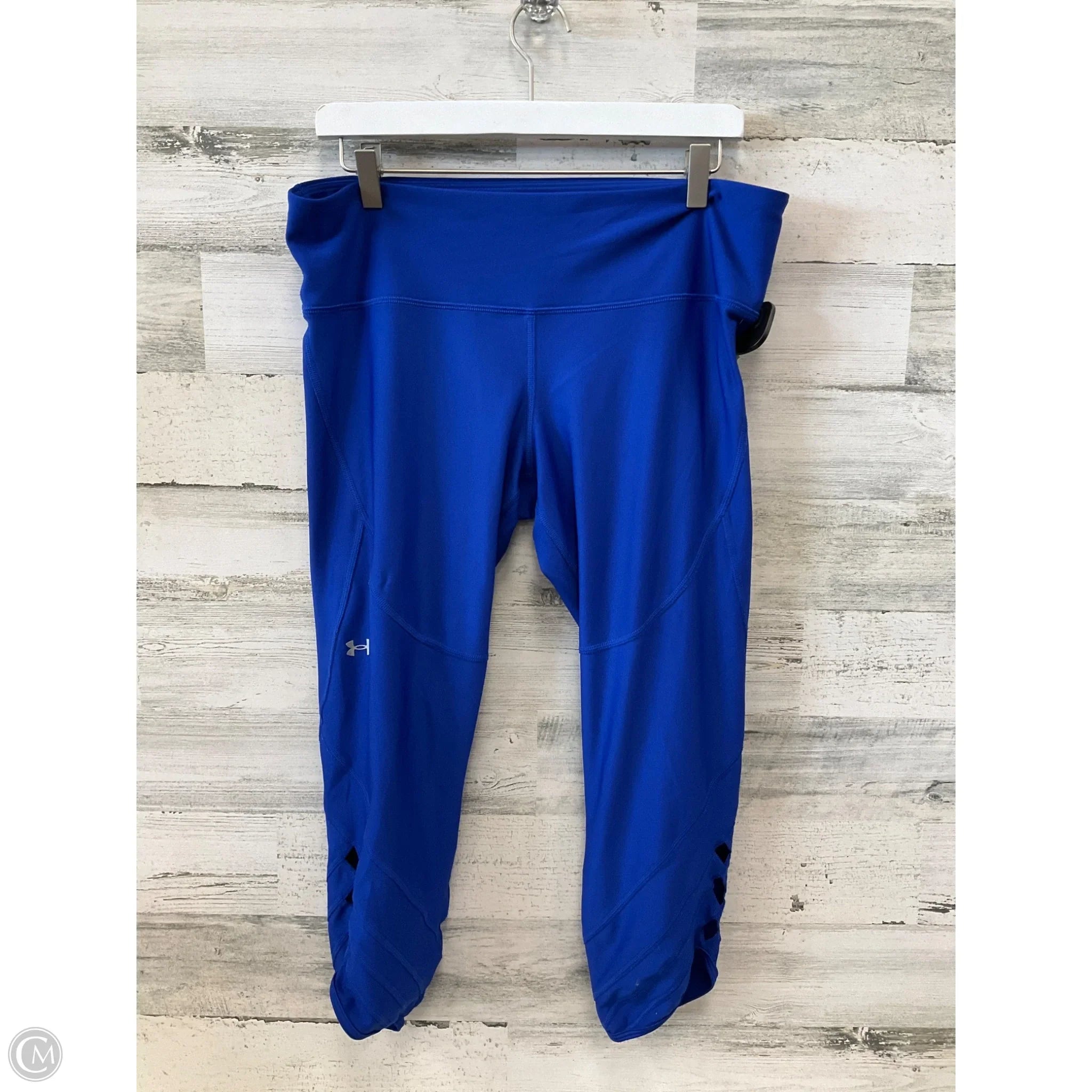 Women's designer - label tight trousers Athletic Leggings Capris By Under Armour In Blue, Size: Xl