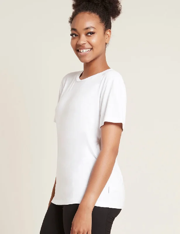 Women's v neck t shirt Boyfriend T-Shirt - White