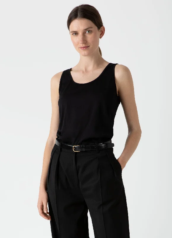 Women's petite t shirt Women's Classic Vest in Black