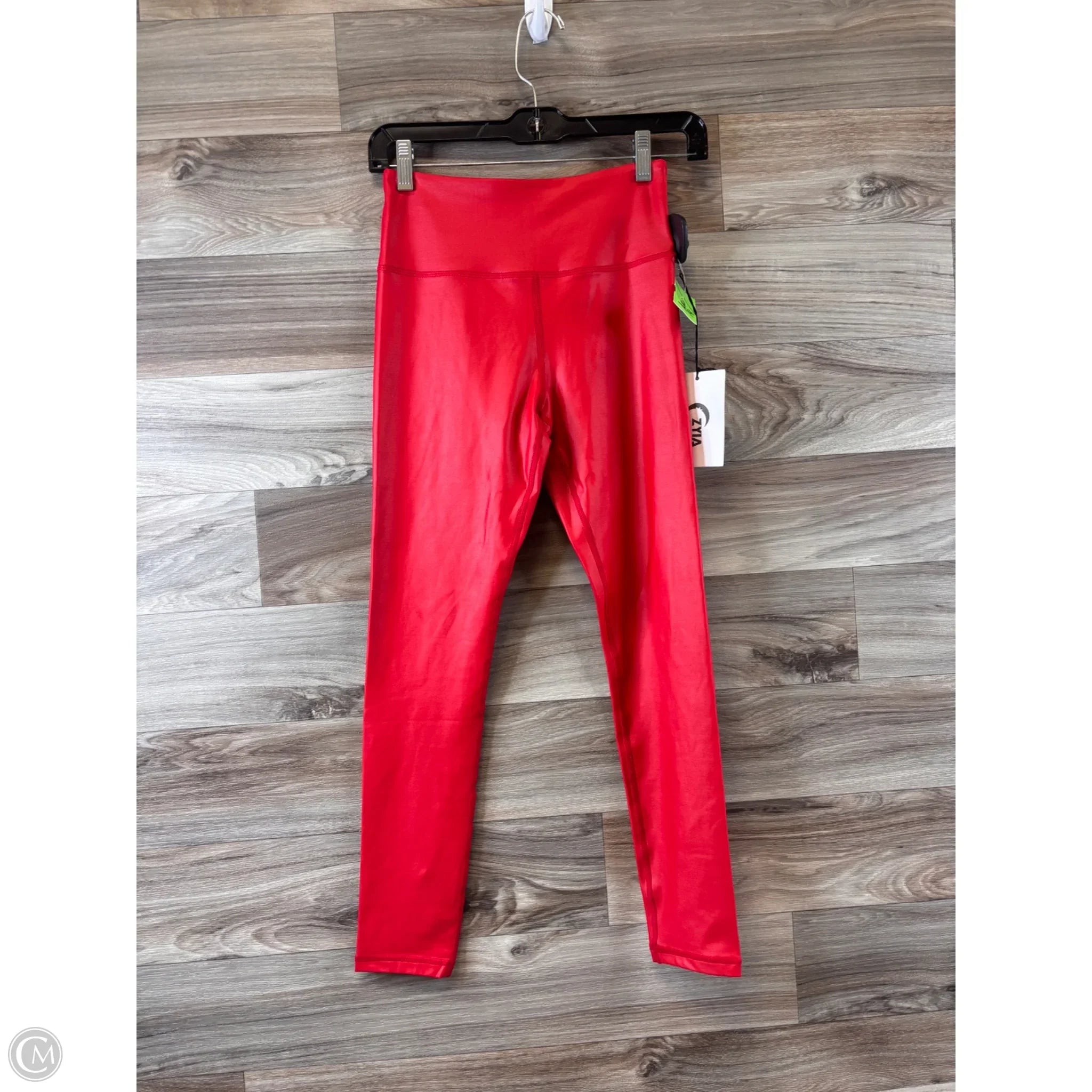 Women's non - stretch tight trousers Athletic Leggings By Zyia In Red, Size: S