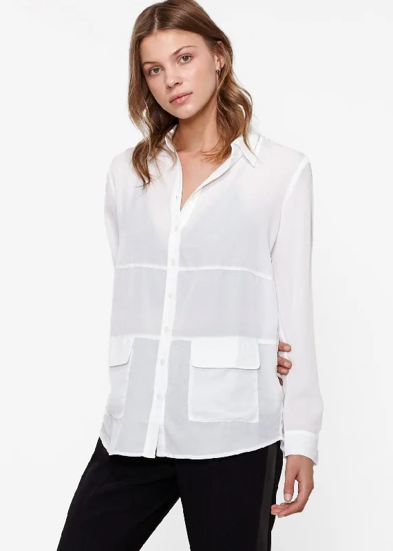 Women's festival - wear long sleeve bohemian shirt Women's Button Down Pocket Blouse Shirt