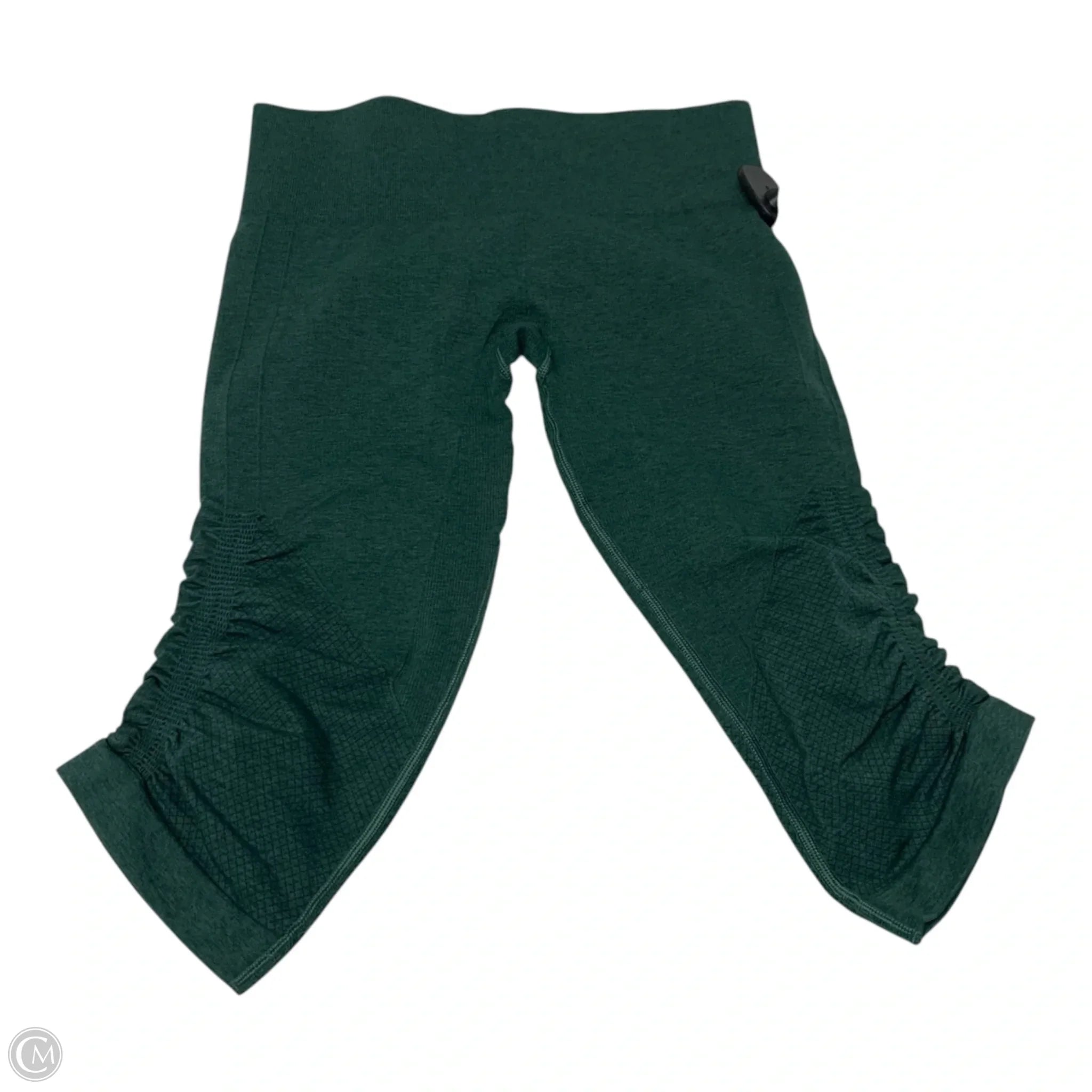 Women's polyester tight trousers Athletic Leggings Capris By Lululemon In Green, Size: S Women's polyester tight trousers Athletic Leggings Capris By Lululemon In Green, Size: S