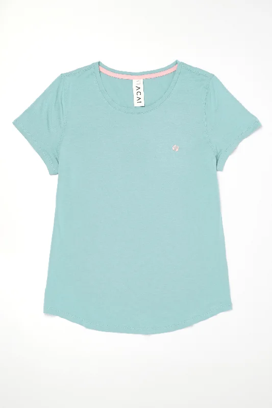 Women's white tight trousers On The Go Tee - Surf Spray