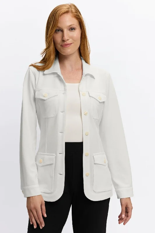 Women's thermal long sleeve fleece - lined shirt Wool long sleeve winter shirtsStella Knit Crepe Belted Long Sleeve Jacket
