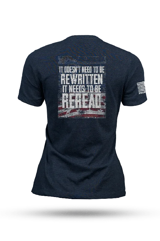Women's school t shirt Reread, Not Rewritten - Women's T-Shirt