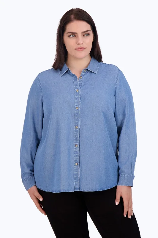 Women's boat - neck long sleeve shirt with cuffs Hampton Plus Tencel® Shirt