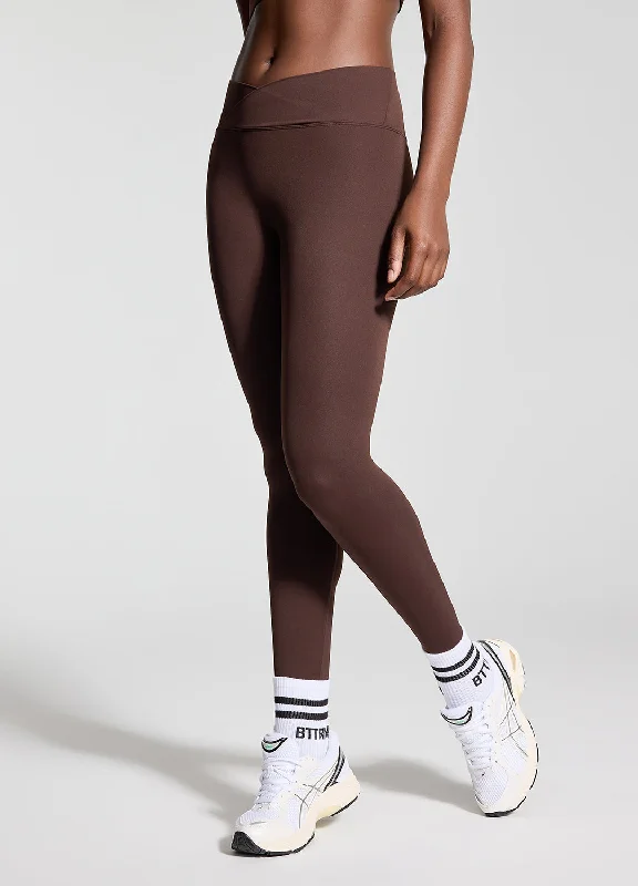 Women's brown tight trousers V-Cut Scrunch Leggings
