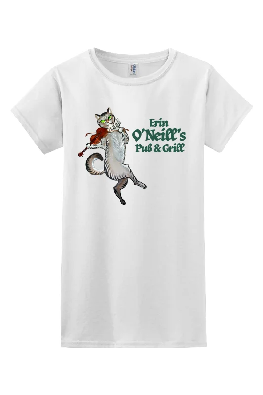 Women's fitted t shirt Erin O'Neill's Cat Cotton Light Colored T-Shirt - Women's