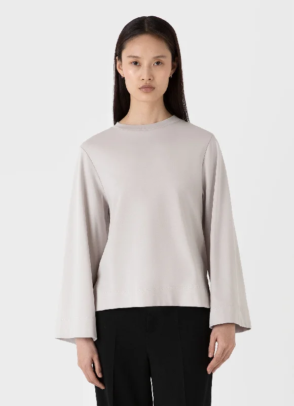 Women's anti odor t shirt Women's Wide Sleeve T-shirt in Putty