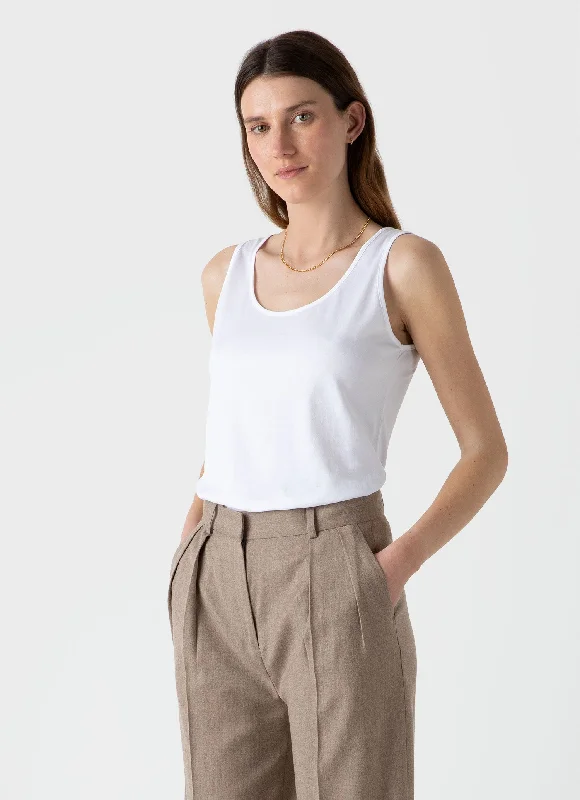 Women's fitted t shirt Women's Classic Vest in White