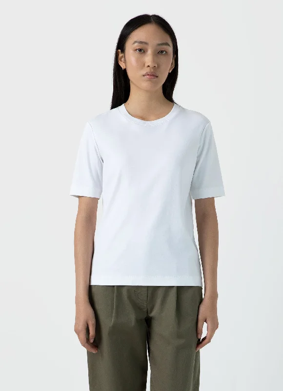 Women's short sleeve t shirt Women's Mid Sleeve T-shirt in White