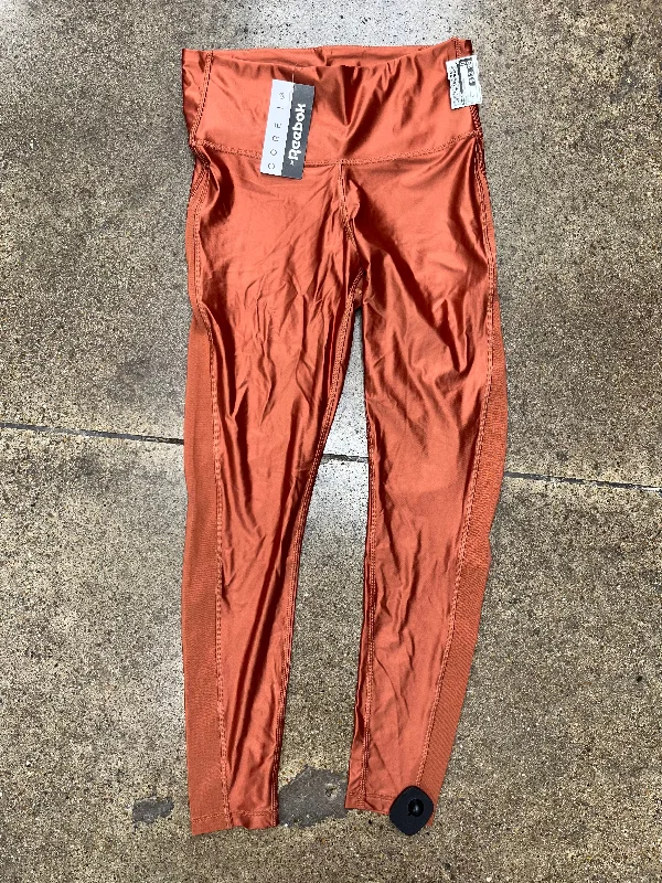 Women's comfortable tight trousers Athletic Leggings By Reebok In Orange, Size:M