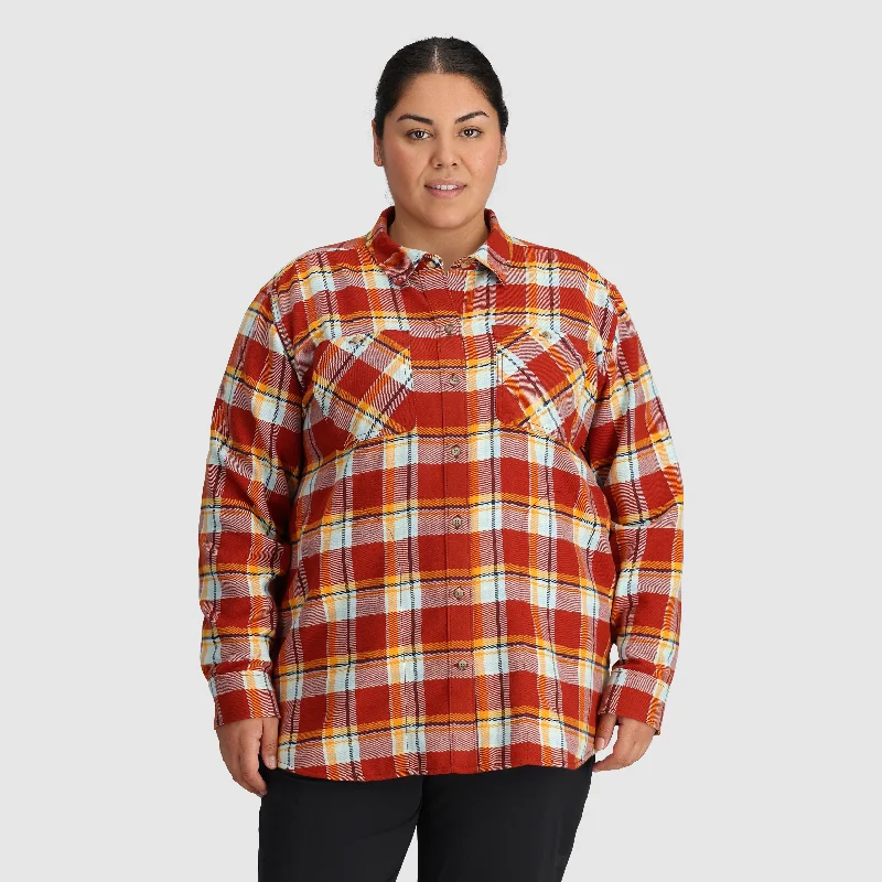 Women's work - appropriate long sleeve button - up shirt Women's Feedback Flannel Twill Shirt-Plus