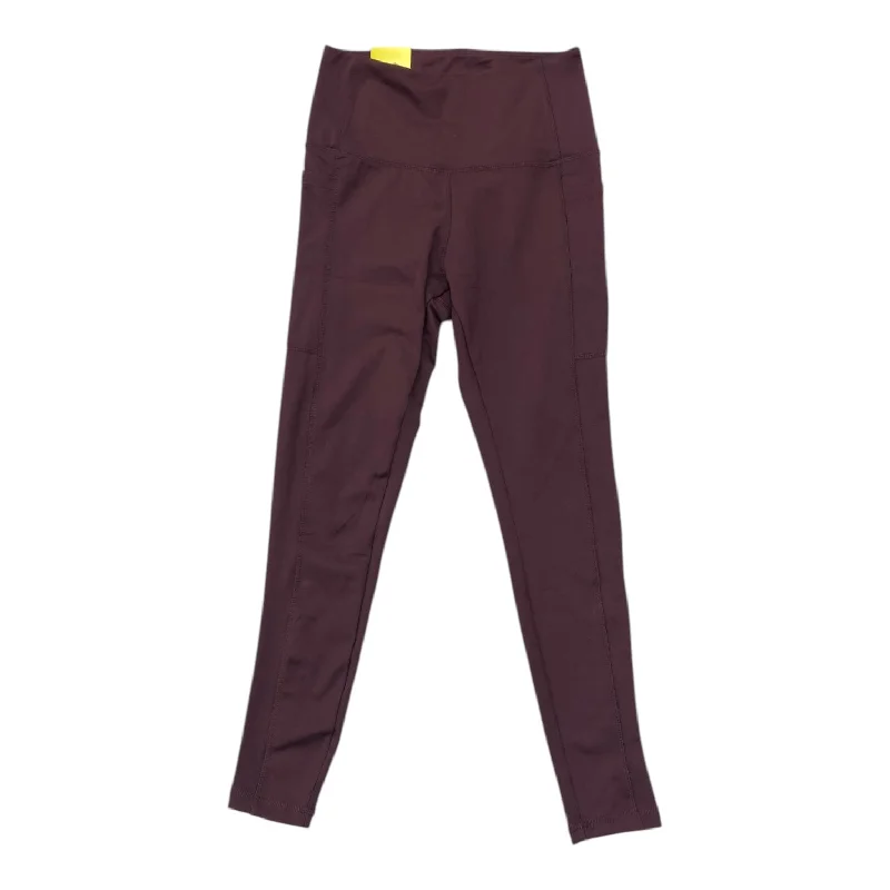  Athletic Leggings By Danskin In Maroon, Size:S