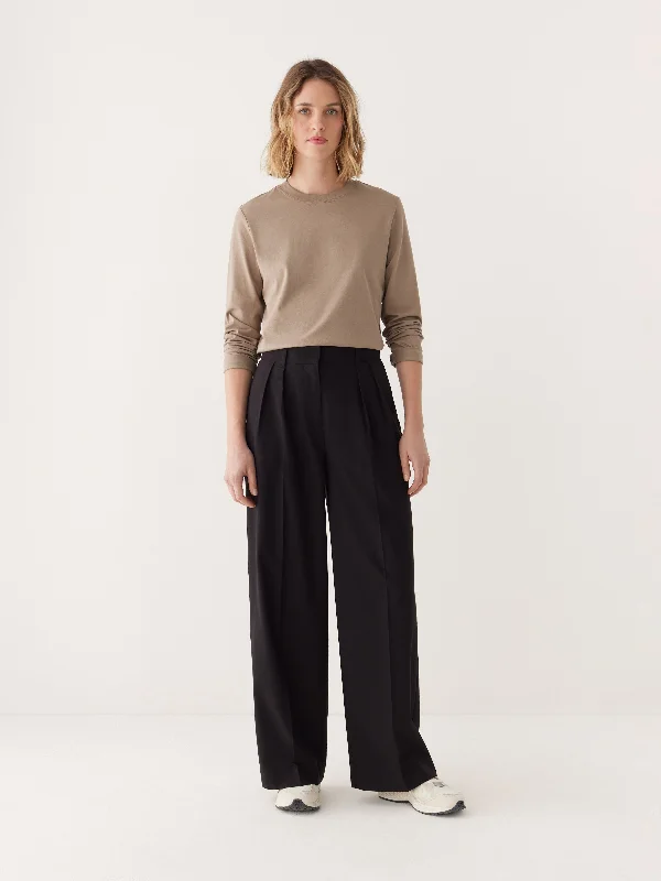 Women's ruffled t shirt The Long Sleeve T-shirt in Champagne