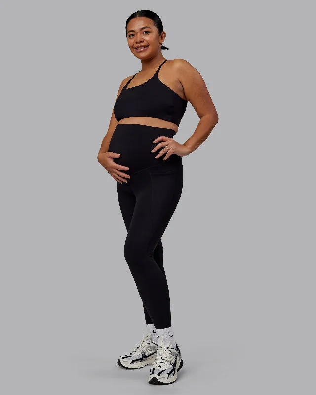Women's flare - leg tight trousers Elixir Maternity Full Length Leggings With Pockets - Black