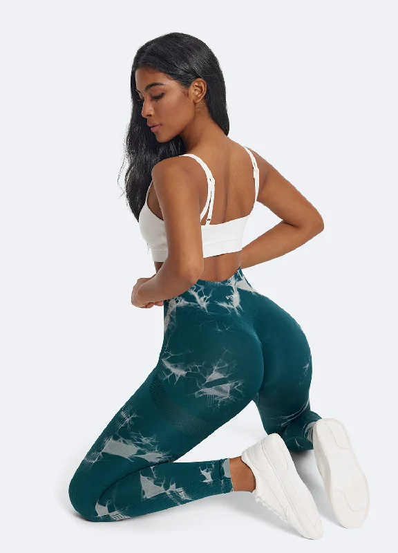 Women's stretchy tight trousers Tie Dye Leggings with Push-Up