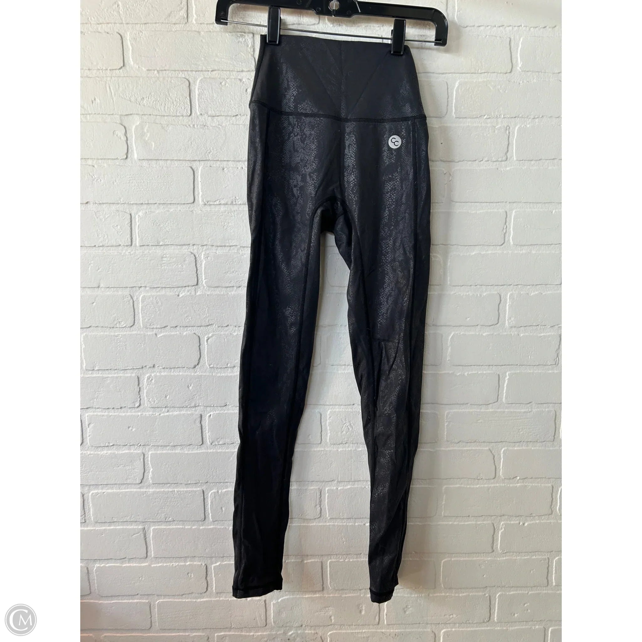 Women's anti - odor tight trousers Athletic Leggings By Cc In Black & Blue, Size: 4