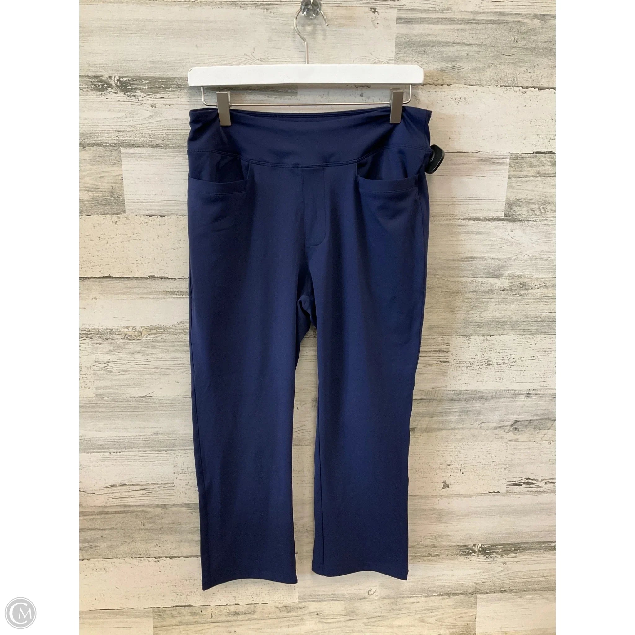Women's low - waisted flare tight trousers Athletic Leggings By Clothes Mentor In Navy, Size: L