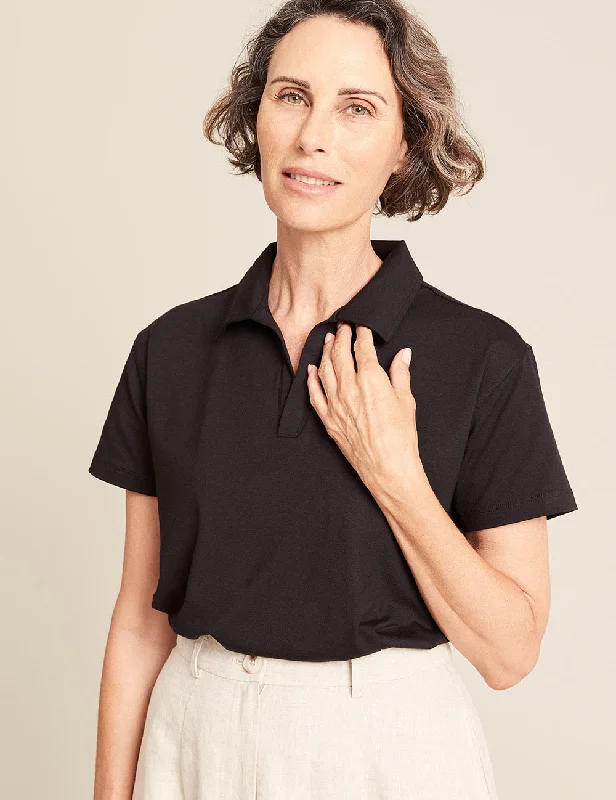 Women's travel t shirt Women's Classic Polo Shirt - Black