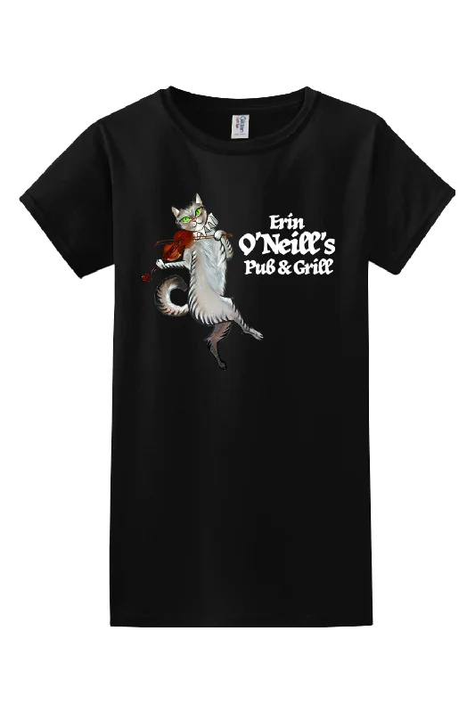 Women's tall t shirt Erin O'Neill's Cat Cotton Dark Colored T-Shirt - Women's