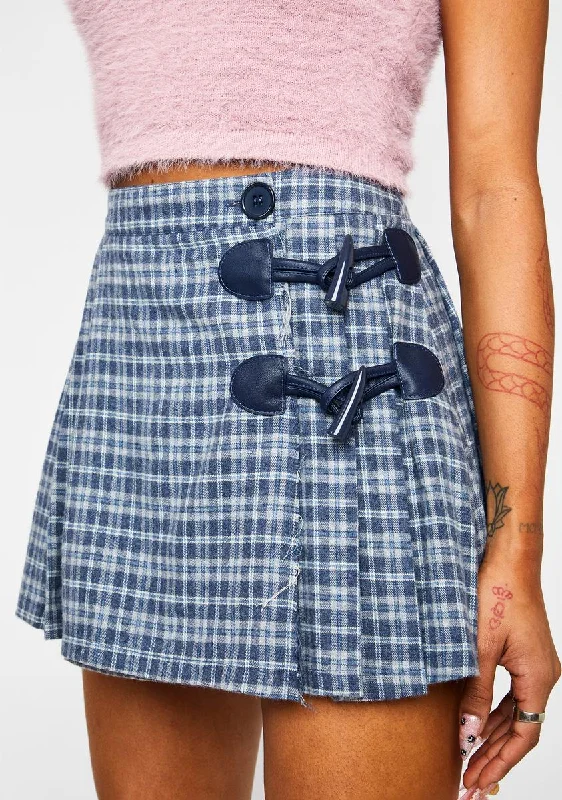 Effortless Charm Plaid Skirt