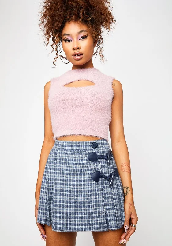 Effortless Charm Plaid Skirt