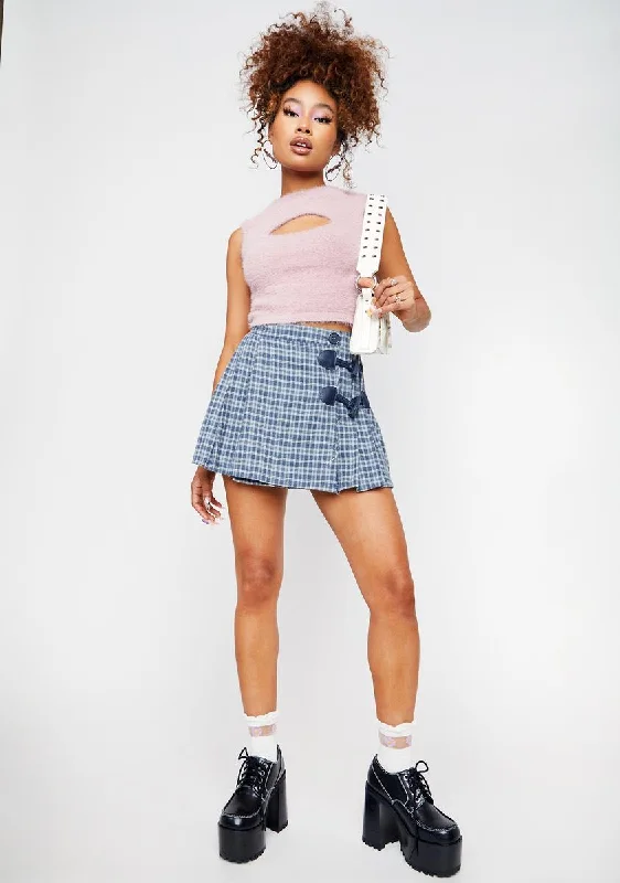 Effortless Charm Plaid Skirt