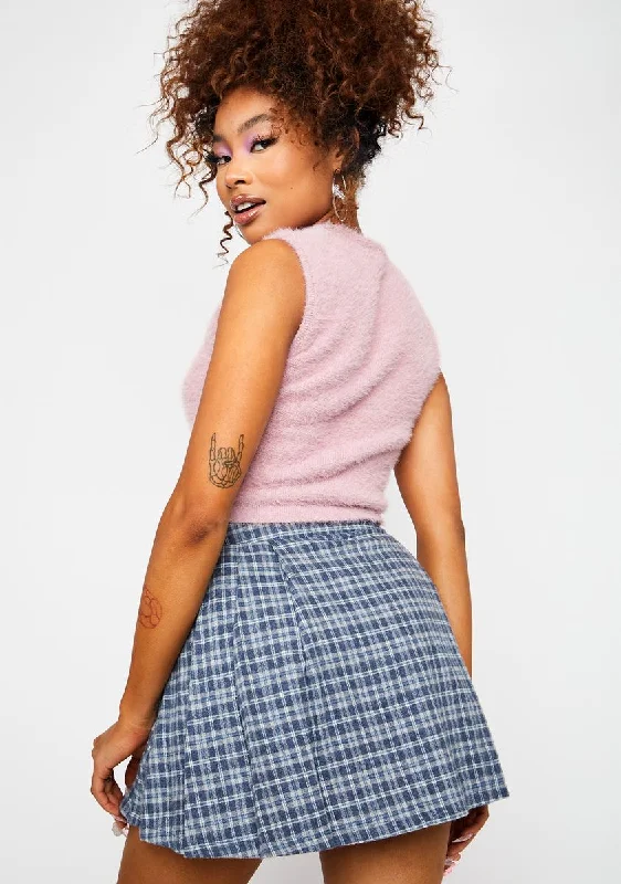 Effortless Charm Plaid Skirt