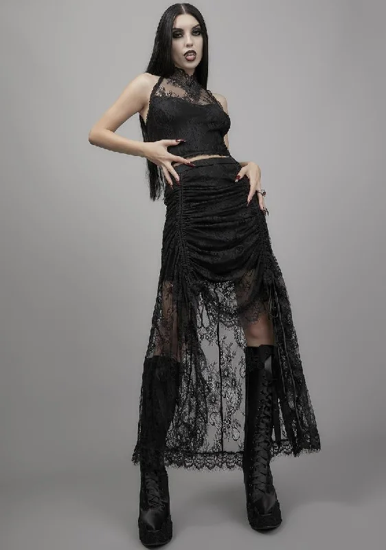 Grave Importance Lace Midi Skirt