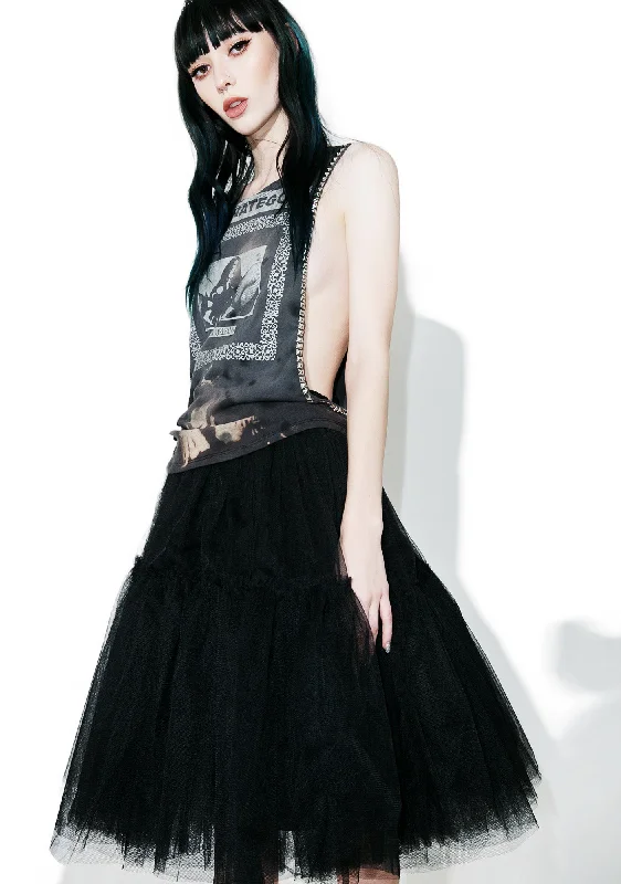 Raven Palatial Sheer Tulle Skirt