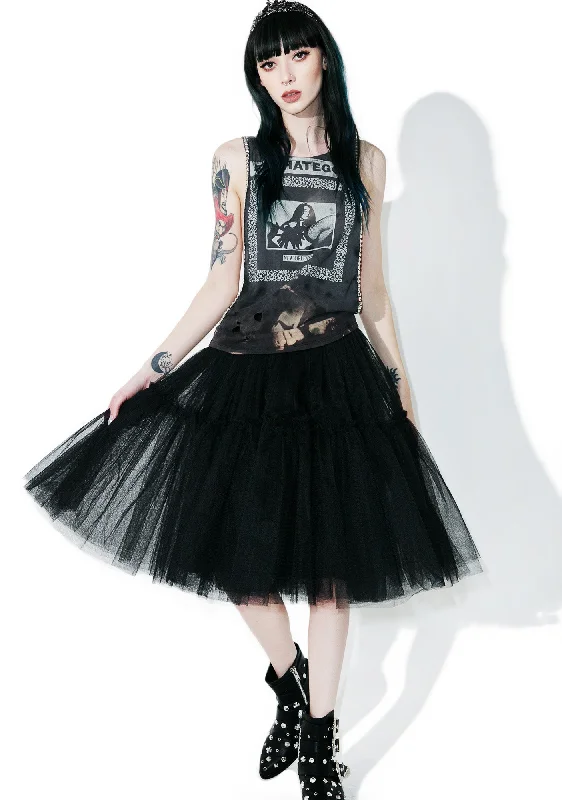 Raven Palatial Sheer Tulle Skirt