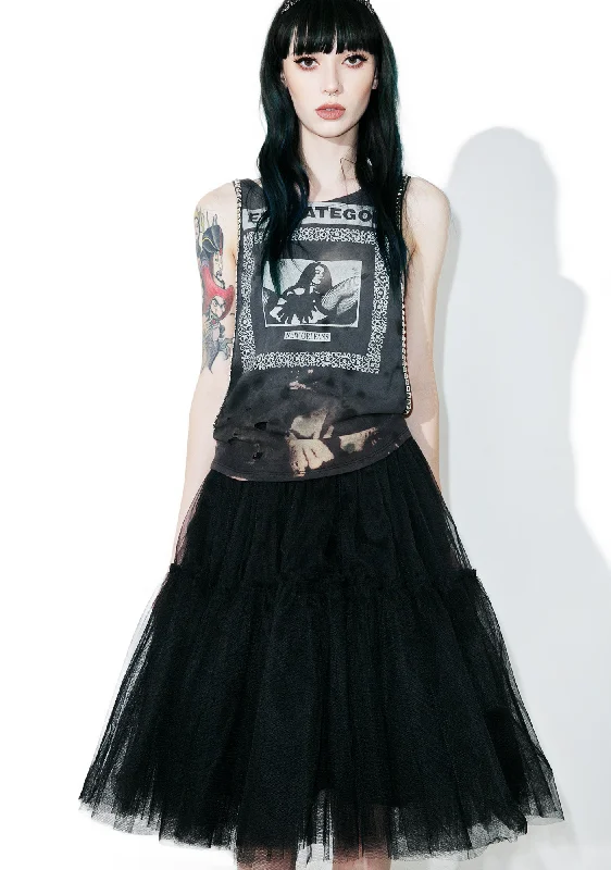 Raven Palatial Sheer Tulle Skirt