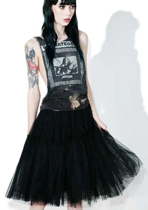 Raven Palatial Sheer Tulle Skirt