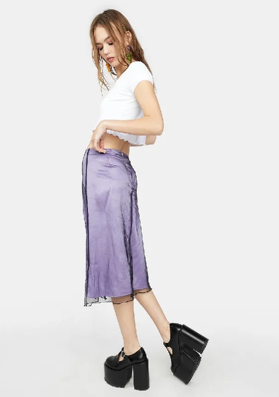 Staring Problem Layered Midi Skirt