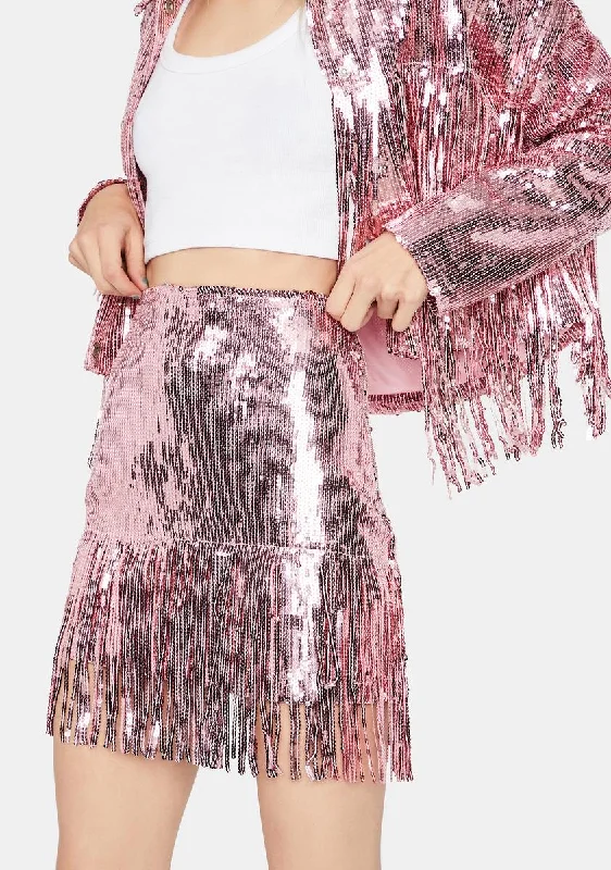 Sweet Blindin' Baddie Sequin Skirt