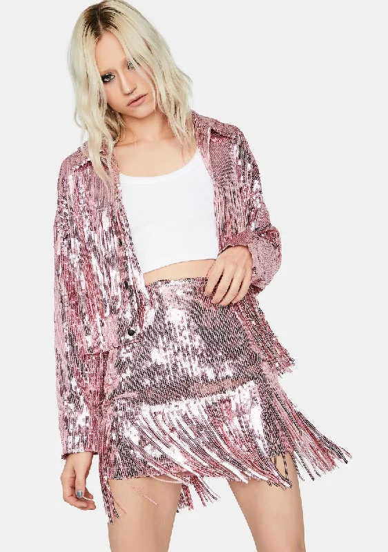 Sweet Blindin' Baddie Sequin Skirt