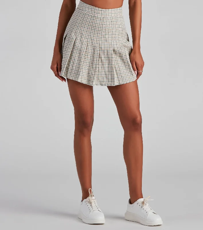 Totally Fab Plaid Skort