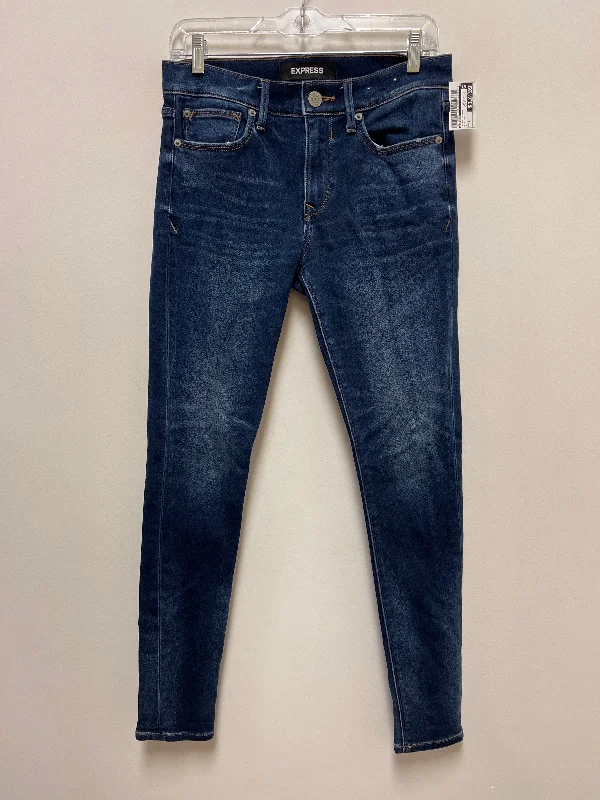 Blue Denim Jeans Skinny Express, Size 4