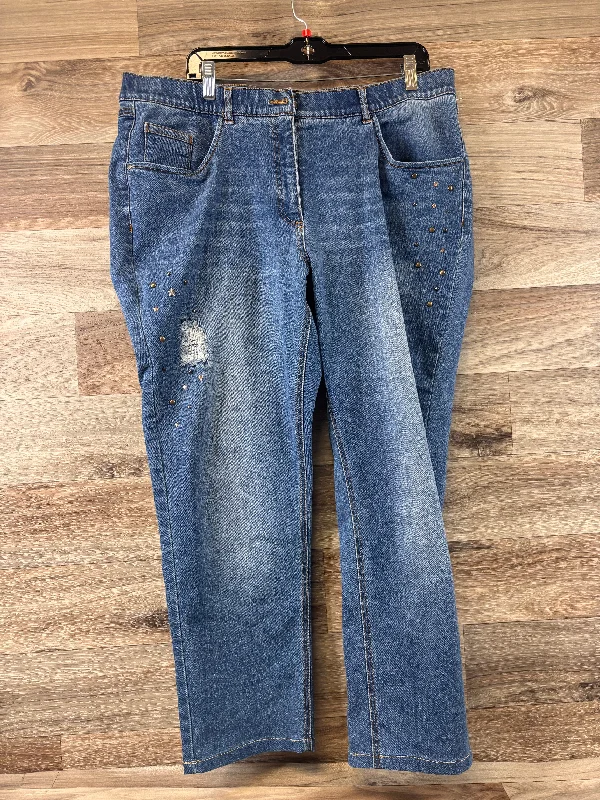 Blue Denim Jeans Straight Clothes Mentor, Size 18