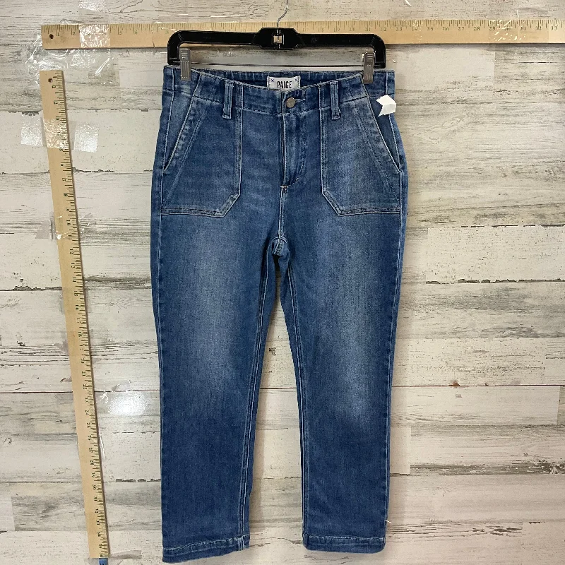 Blue Denim Jeans Straight Paige, Size 4