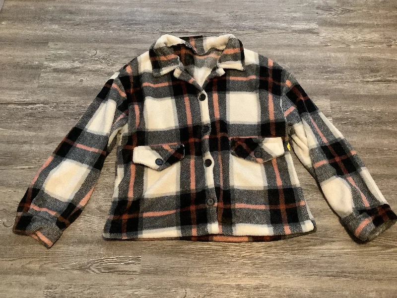 Plaid Pattern Jacket Shirt Shein, Size M