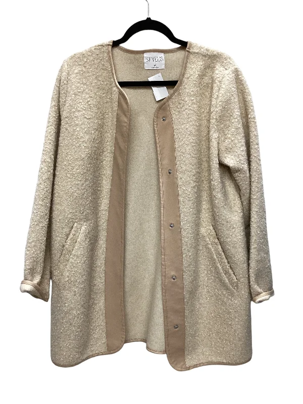 Tan Coat Faux Fur & Sherpa Stylus, Size M