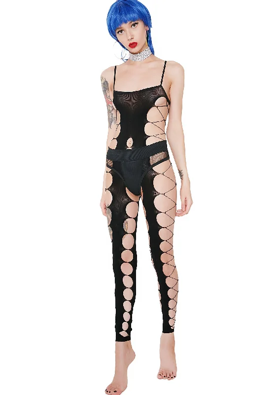 Blackheart Sheer Cut-Out Bodystocking