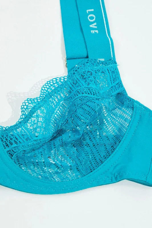 Blue Lace Lingerie Set