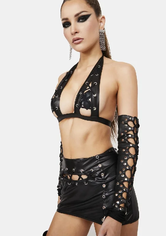 Dominate You Lace-Up Lingerie Set