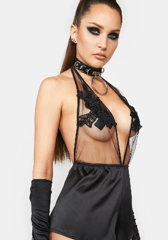 Getting Later Satin Romper