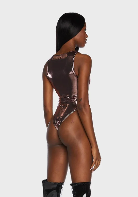 Lemme Show You Metallic Bodysuit